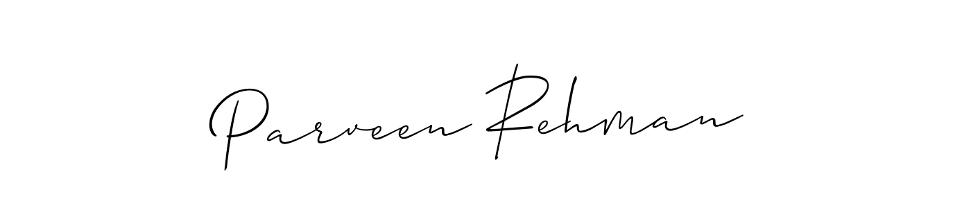 Create a beautiful signature design for name Parveen Rehman. With this signature (Allison_Script) fonts, you can make a handwritten signature for free. Parveen Rehman signature style 2 images and pictures png