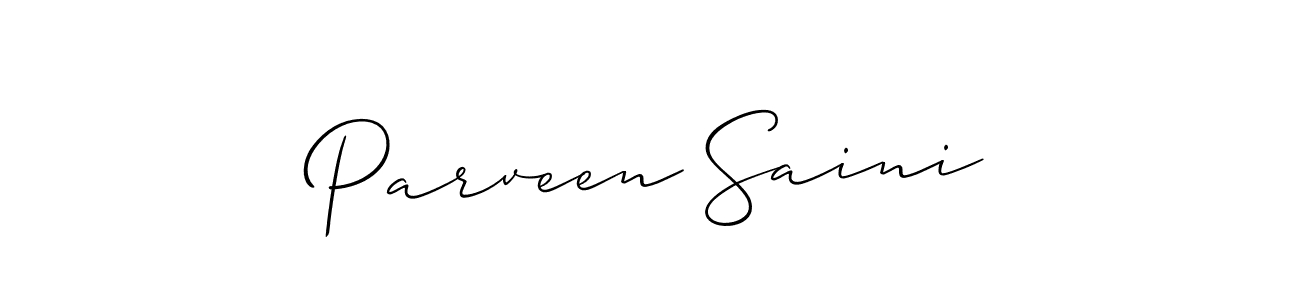 You should practise on your own different ways (Allison_Script) to write your name (Parveen Saini) in signature. don't let someone else do it for you. Parveen Saini signature style 2 images and pictures png