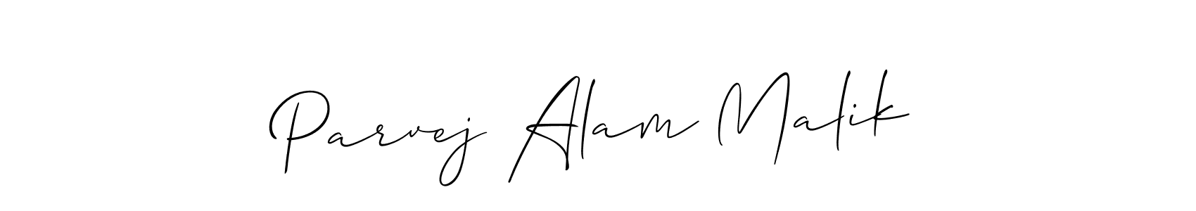 Parvej Alam Malik stylish signature style. Best Handwritten Sign (Allison_Script) for my name. Handwritten Signature Collection Ideas for my name Parvej Alam Malik. Parvej Alam Malik signature style 2 images and pictures png