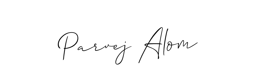 Parvej Alom stylish signature style. Best Handwritten Sign (Allison_Script) for my name. Handwritten Signature Collection Ideas for my name Parvej Alom. Parvej Alom signature style 2 images and pictures png