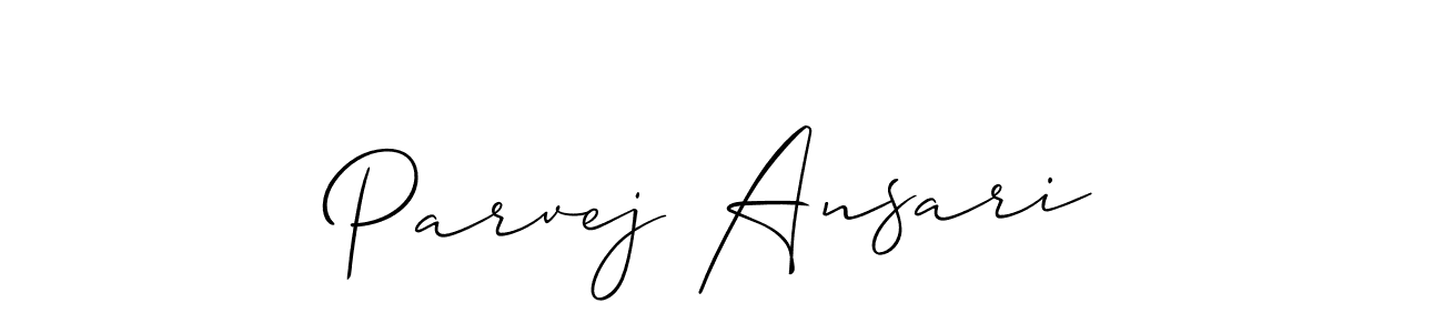 Parvej Ansari stylish signature style. Best Handwritten Sign (Allison_Script) for my name. Handwritten Signature Collection Ideas for my name Parvej Ansari. Parvej Ansari signature style 2 images and pictures png