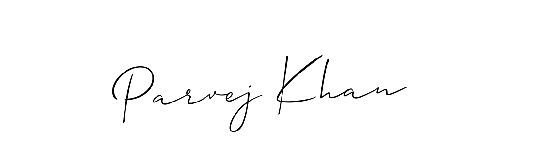 Use a signature maker to create a handwritten signature online. With this signature software, you can design (Allison_Script) your own signature for name Parvej Khan. Parvej Khan signature style 2 images and pictures png