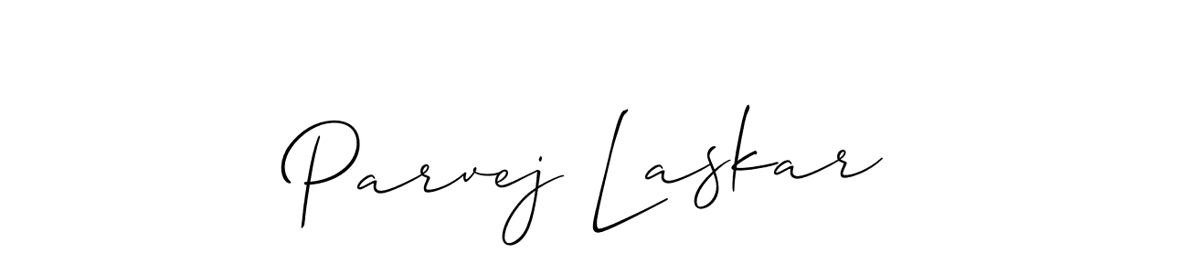 if you are searching for the best signature style for your name Parvej Laskar. so please give up your signature search. here we have designed multiple signature styles  using Allison_Script. Parvej Laskar signature style 2 images and pictures png