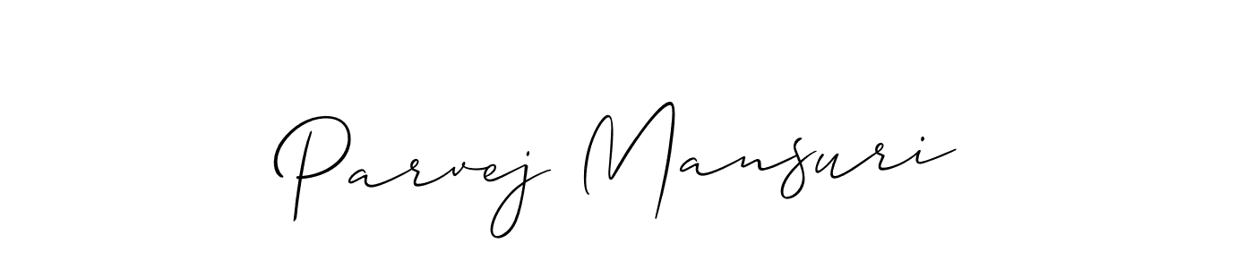 Allison_Script is a professional signature style that is perfect for those who want to add a touch of class to their signature. It is also a great choice for those who want to make their signature more unique. Get Parvej Mansuri name to fancy signature for free. Parvej Mansuri signature style 2 images and pictures png