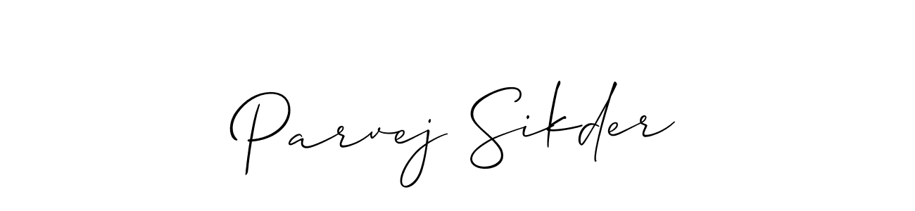 How to make Parvej Sikder signature? Allison_Script is a professional autograph style. Create handwritten signature for Parvej Sikder name. Parvej Sikder signature style 2 images and pictures png