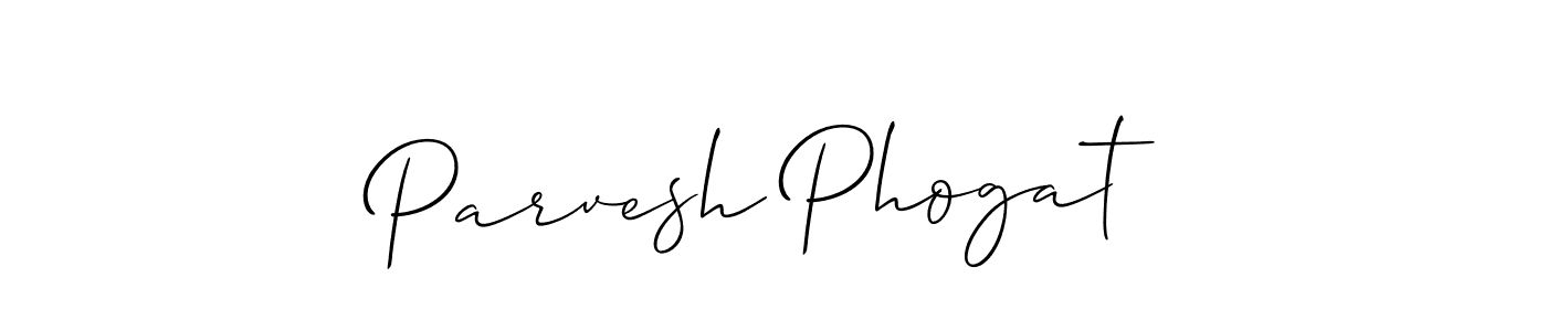 Also we have Parvesh Phogat name is the best signature style. Create professional handwritten signature collection using Allison_Script autograph style. Parvesh Phogat signature style 2 images and pictures png