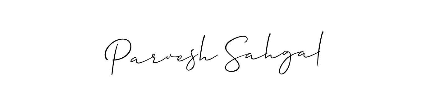 Use a signature maker to create a handwritten signature online. With this signature software, you can design (Allison_Script) your own signature for name Parvesh Sahgal. Parvesh Sahgal signature style 2 images and pictures png
