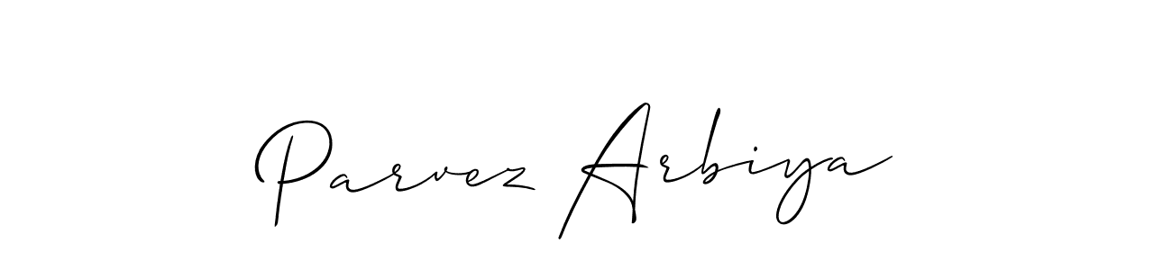 if you are searching for the best signature style for your name Parvez Arbiya. so please give up your signature search. here we have designed multiple signature styles  using Allison_Script. Parvez Arbiya signature style 2 images and pictures png