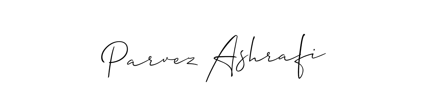 Allison_Script is a professional signature style that is perfect for those who want to add a touch of class to their signature. It is also a great choice for those who want to make their signature more unique. Get Parvez Ashrafi name to fancy signature for free. Parvez Ashrafi signature style 2 images and pictures png