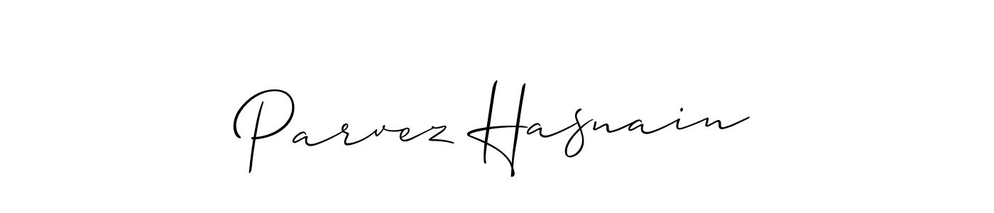 Create a beautiful signature design for name Parvez Hasnain. With this signature (Allison_Script) fonts, you can make a handwritten signature for free. Parvez Hasnain signature style 2 images and pictures png