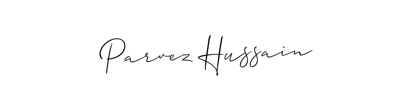 How to make Parvez Hussain name signature. Use Allison_Script style for creating short signs online. This is the latest handwritten sign. Parvez Hussain signature style 2 images and pictures png