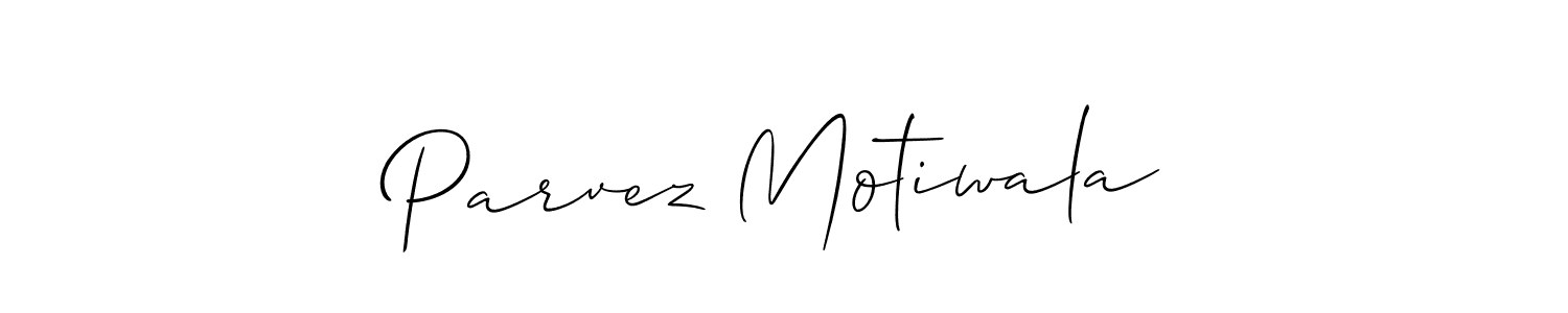 How to make Parvez Motiwala signature? Allison_Script is a professional autograph style. Create handwritten signature for Parvez Motiwala name. Parvez Motiwala signature style 2 images and pictures png