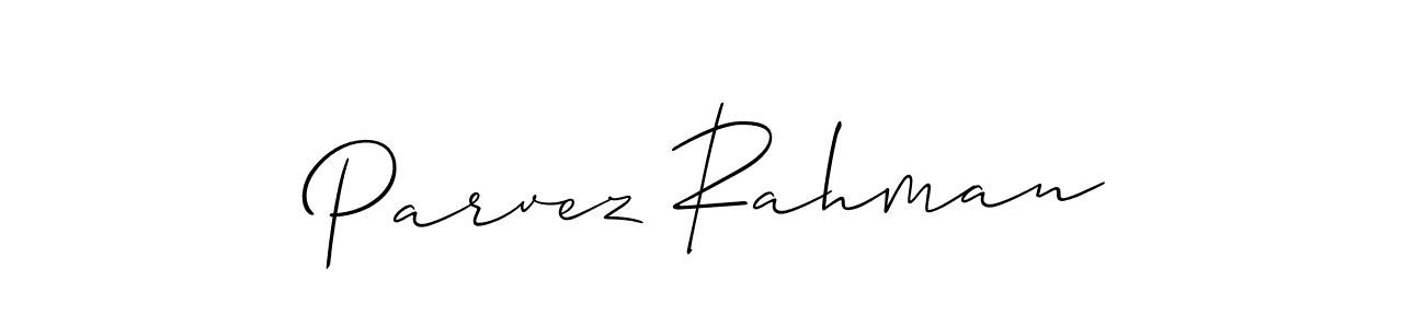 How to make Parvez Rahman signature? Allison_Script is a professional autograph style. Create handwritten signature for Parvez Rahman name. Parvez Rahman signature style 2 images and pictures png