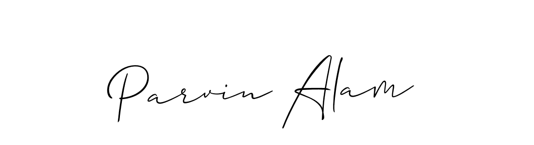 Make a beautiful signature design for name Parvin Alam. With this signature (Allison_Script) style, you can create a handwritten signature for free. Parvin Alam signature style 2 images and pictures png