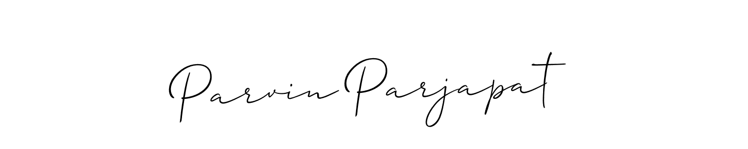 Parvin Parjapat stylish signature style. Best Handwritten Sign (Allison_Script) for my name. Handwritten Signature Collection Ideas for my name Parvin Parjapat. Parvin Parjapat signature style 2 images and pictures png