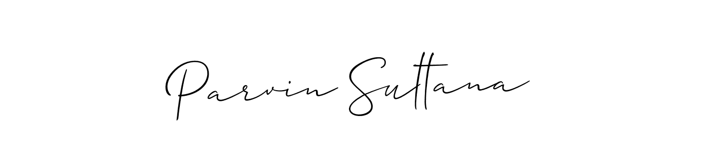 The best way (Allison_Script) to make a short signature is to pick only two or three words in your name. The name Parvin Sultana include a total of six letters. For converting this name. Parvin Sultana signature style 2 images and pictures png