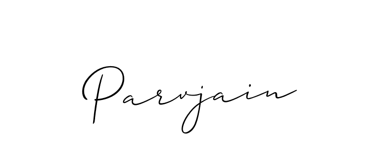 Make a beautiful signature design for name Parvjain. With this signature (Allison_Script) style, you can create a handwritten signature for free. Parvjain signature style 2 images and pictures png