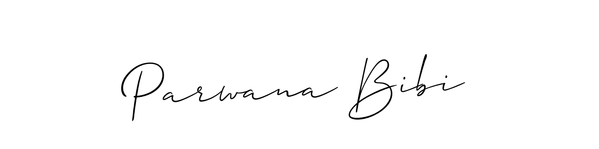 Create a beautiful signature design for name Parwana Bibi. With this signature (Allison_Script) fonts, you can make a handwritten signature for free. Parwana Bibi signature style 2 images and pictures png