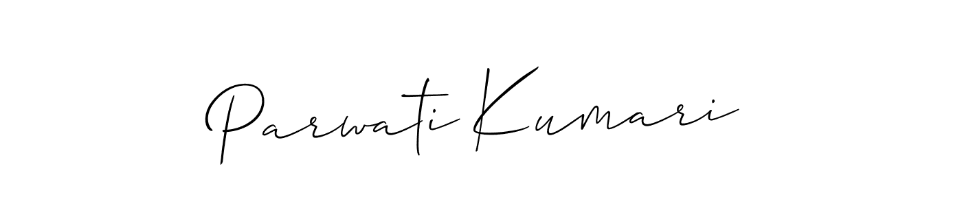 Also we have Parwati Kumari name is the best signature style. Create professional handwritten signature collection using Allison_Script autograph style. Parwati Kumari signature style 2 images and pictures png