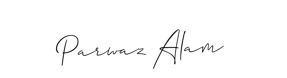 Allison_Script is a professional signature style that is perfect for those who want to add a touch of class to their signature. It is also a great choice for those who want to make their signature more unique. Get Parwaz Alam name to fancy signature for free. Parwaz Alam signature style 2 images and pictures png