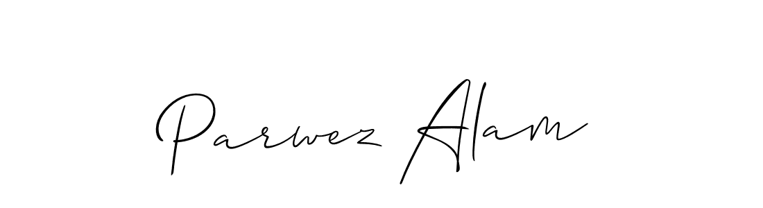 The best way (Allison_Script) to make a short signature is to pick only two or three words in your name. The name Parwez Alam include a total of six letters. For converting this name. Parwez Alam signature style 2 images and pictures png