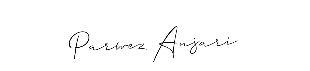 Make a short Parwez Ansari signature style. Manage your documents anywhere anytime using Allison_Script. Create and add eSignatures, submit forms, share and send files easily. Parwez Ansari signature style 2 images and pictures png