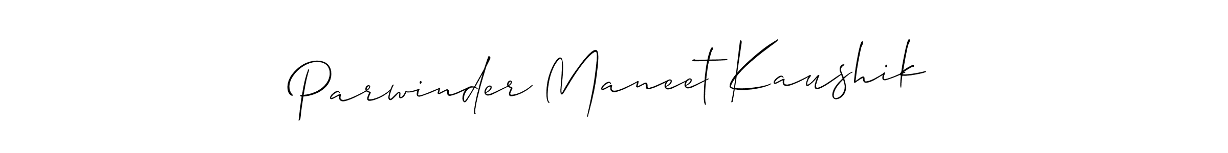 Parwinder Maneet Kaushik stylish signature style. Best Handwritten Sign (Allison_Script) for my name. Handwritten Signature Collection Ideas for my name Parwinder Maneet Kaushik. Parwinder Maneet Kaushik signature style 2 images and pictures png