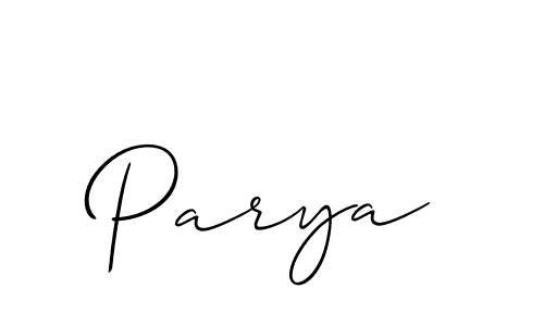 Make a beautiful signature design for name Parya. Use this online signature maker to create a handwritten signature for free. Parya signature style 2 images and pictures png