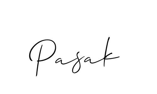 How to Draw Pasak signature style? Allison_Script is a latest design signature styles for name Pasak. Pasak signature style 2 images and pictures png