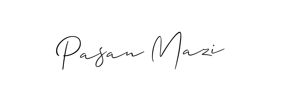 It looks lik you need a new signature style for name Pasan Mazi. Design unique handwritten (Allison_Script) signature with our free signature maker in just a few clicks. Pasan Mazi signature style 2 images and pictures png