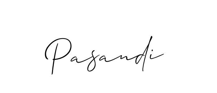 Similarly Allison_Script is the best handwritten signature design. Signature creator online .You can use it as an online autograph creator for name Pasandi. Pasandi signature style 2 images and pictures png