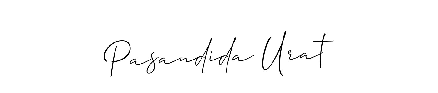 Allison_Script is a professional signature style that is perfect for those who want to add a touch of class to their signature. It is also a great choice for those who want to make their signature more unique. Get Pasandida Urat name to fancy signature for free. Pasandida Urat signature style 2 images and pictures png