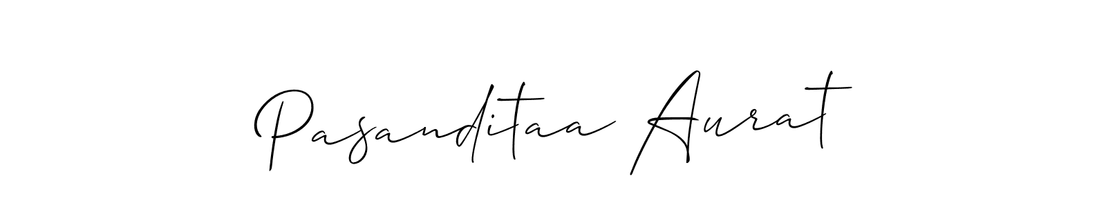 Also You can easily find your signature by using the search form. We will create Pasanditaa Aurat name handwritten signature images for you free of cost using Allison_Script sign style. Pasanditaa Aurat signature style 2 images and pictures png