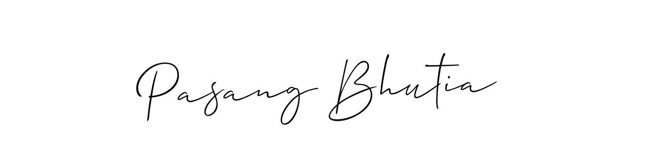 Design your own signature with our free online signature maker. With this signature software, you can create a handwritten (Allison_Script) signature for name Pasang Bhutia. Pasang Bhutia signature style 2 images and pictures png