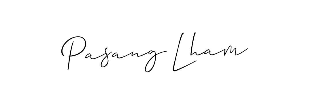 It looks lik you need a new signature style for name Pasang Lham. Design unique handwritten (Allison_Script) signature with our free signature maker in just a few clicks. Pasang Lham signature style 2 images and pictures png