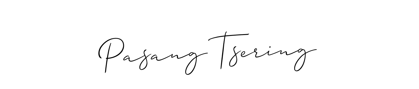 Use a signature maker to create a handwritten signature online. With this signature software, you can design (Allison_Script) your own signature for name Pasang Tsering. Pasang Tsering signature style 2 images and pictures png