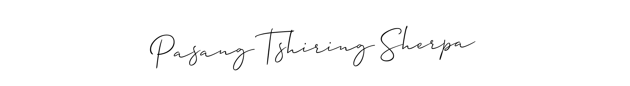 How to make Pasang Tshiring Sherpa signature? Allison_Script is a professional autograph style. Create handwritten signature for Pasang Tshiring Sherpa name. Pasang Tshiring Sherpa signature style 2 images and pictures png