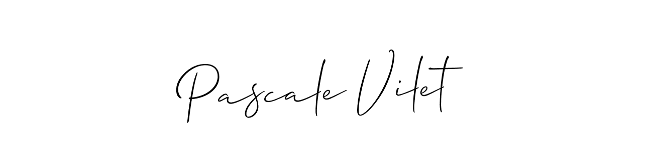 Design your own signature with our free online signature maker. With this signature software, you can create a handwritten (Allison_Script) signature for name Pascale Vilet. Pascale Vilet signature style 2 images and pictures png