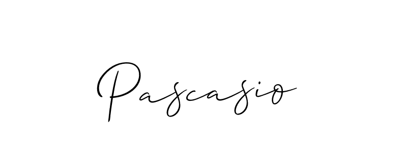 Design your own signature with our free online signature maker. With this signature software, you can create a handwritten (Allison_Script) signature for name Pascasio. Pascasio signature style 2 images and pictures png