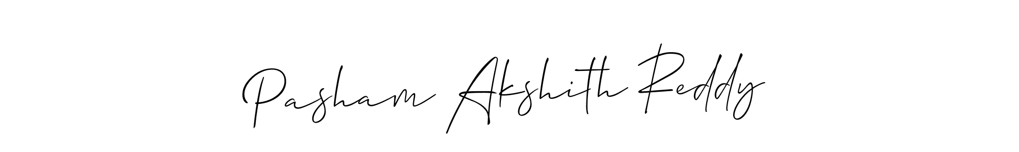 Similarly Allison_Script is the best handwritten signature design. Signature creator online .You can use it as an online autograph creator for name Pasham Akshith Reddy. Pasham Akshith Reddy signature style 2 images and pictures png