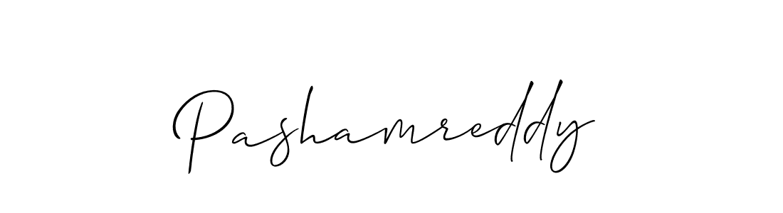 How to make Pashamreddy signature? Allison_Script is a professional autograph style. Create handwritten signature for Pashamreddy name. Pashamreddy signature style 2 images and pictures png