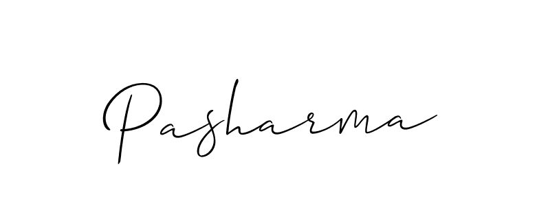 Design your own signature with our free online signature maker. With this signature software, you can create a handwritten (Allison_Script) signature for name Pasharma. Pasharma signature style 2 images and pictures png