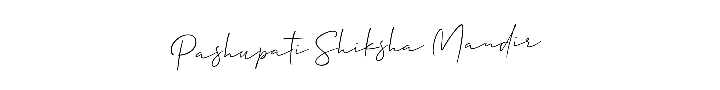 Design your own signature with our free online signature maker. With this signature software, you can create a handwritten (Allison_Script) signature for name Pashupati Shiksha Mandir. Pashupati Shiksha Mandir signature style 2 images and pictures png