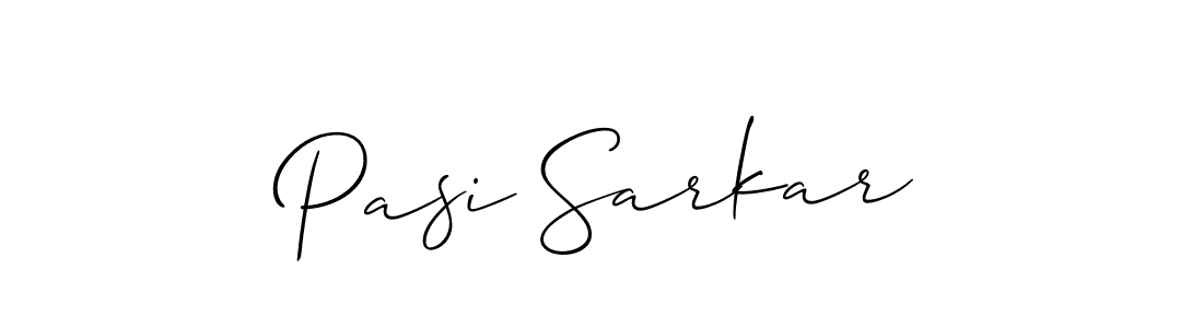 Use a signature maker to create a handwritten signature online. With this signature software, you can design (Allison_Script) your own signature for name Pasi Sarkar. Pasi Sarkar signature style 2 images and pictures png