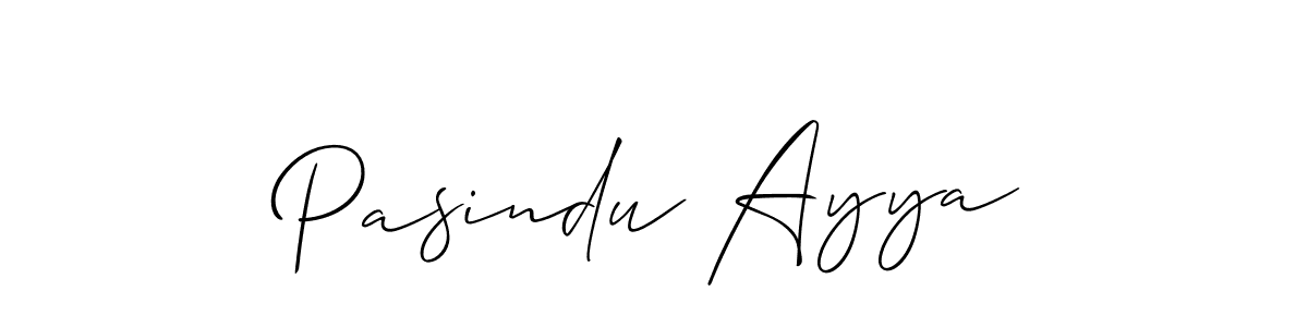 Also we have Pasindu Ayya name is the best signature style. Create professional handwritten signature collection using Allison_Script autograph style. Pasindu Ayya signature style 2 images and pictures png