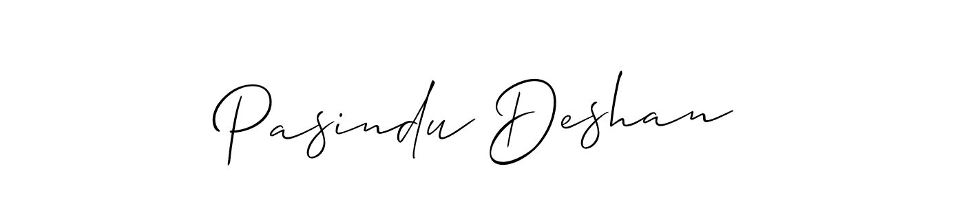How to make Pasindu Deshan name signature. Use Allison_Script style for creating short signs online. This is the latest handwritten sign. Pasindu Deshan signature style 2 images and pictures png