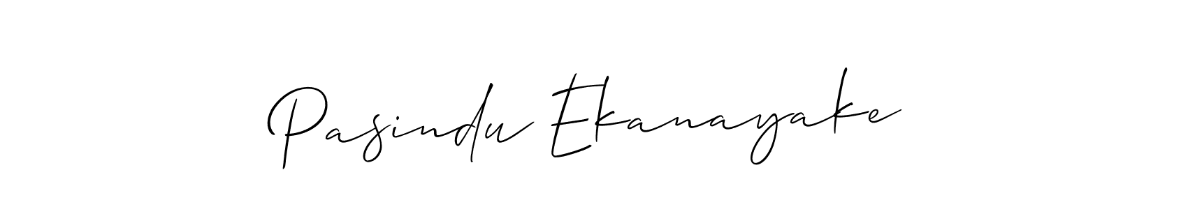 Use a signature maker to create a handwritten signature online. With this signature software, you can design (Allison_Script) your own signature for name Pasindu Ekanayake. Pasindu Ekanayake signature style 2 images and pictures png