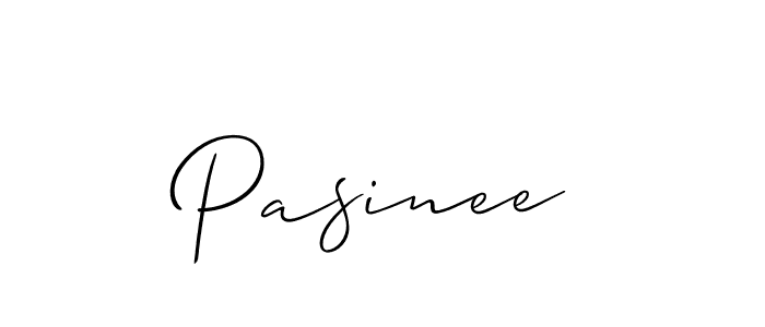 Make a beautiful signature design for name Pasinee. With this signature (Allison_Script) style, you can create a handwritten signature for free. Pasinee signature style 2 images and pictures png