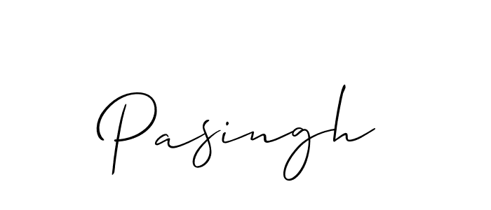 Design your own signature with our free online signature maker. With this signature software, you can create a handwritten (Allison_Script) signature for name Pasingh. Pasingh signature style 2 images and pictures png