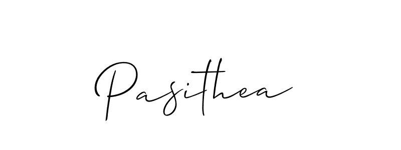 Use a signature maker to create a handwritten signature online. With this signature software, you can design (Allison_Script) your own signature for name Pasithea. Pasithea signature style 2 images and pictures png